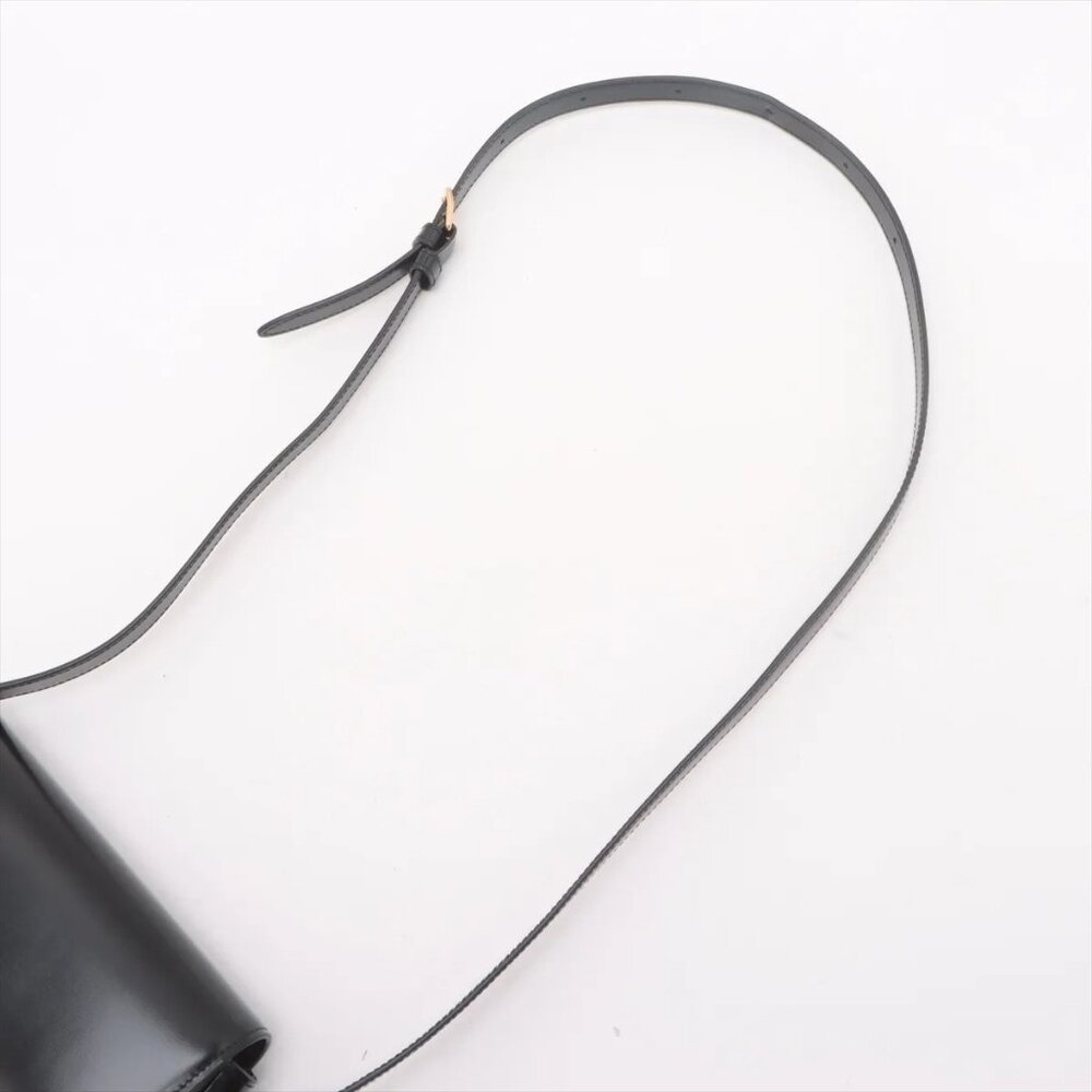 Sold out ❌Celine Triomphe teen Leather Shoulder bag Black - Picture 5 of 14